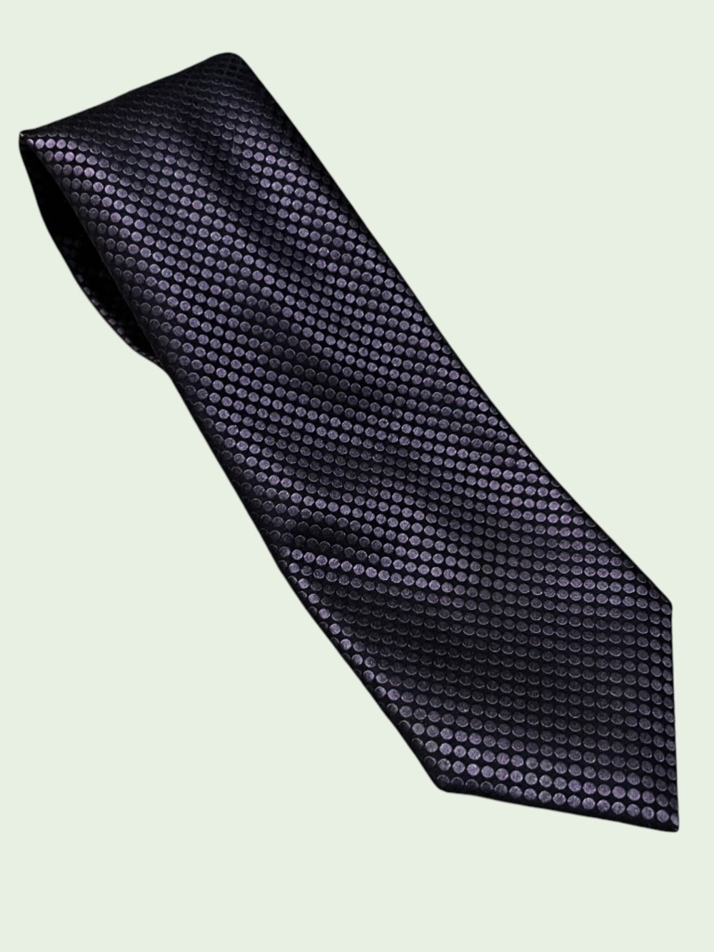 Ermenegildo Zegna Neck Tie 100% Silk 59x4 Purple Polka Dot Made In Italy